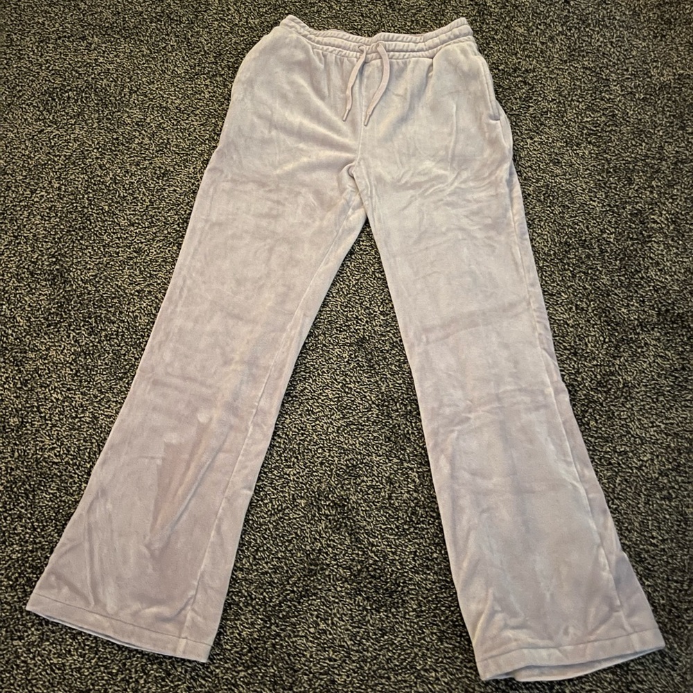 Light Purple velour flare sweats from H&M